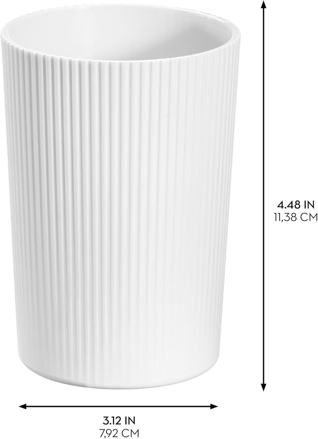 Soporte acanalado para cepillos de dientes blanco/transparente