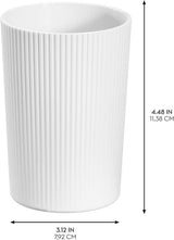 Soporte acanalado para cepillos de dientes blanco/transparente