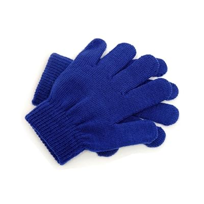 Guante elástico liso para niños, azul