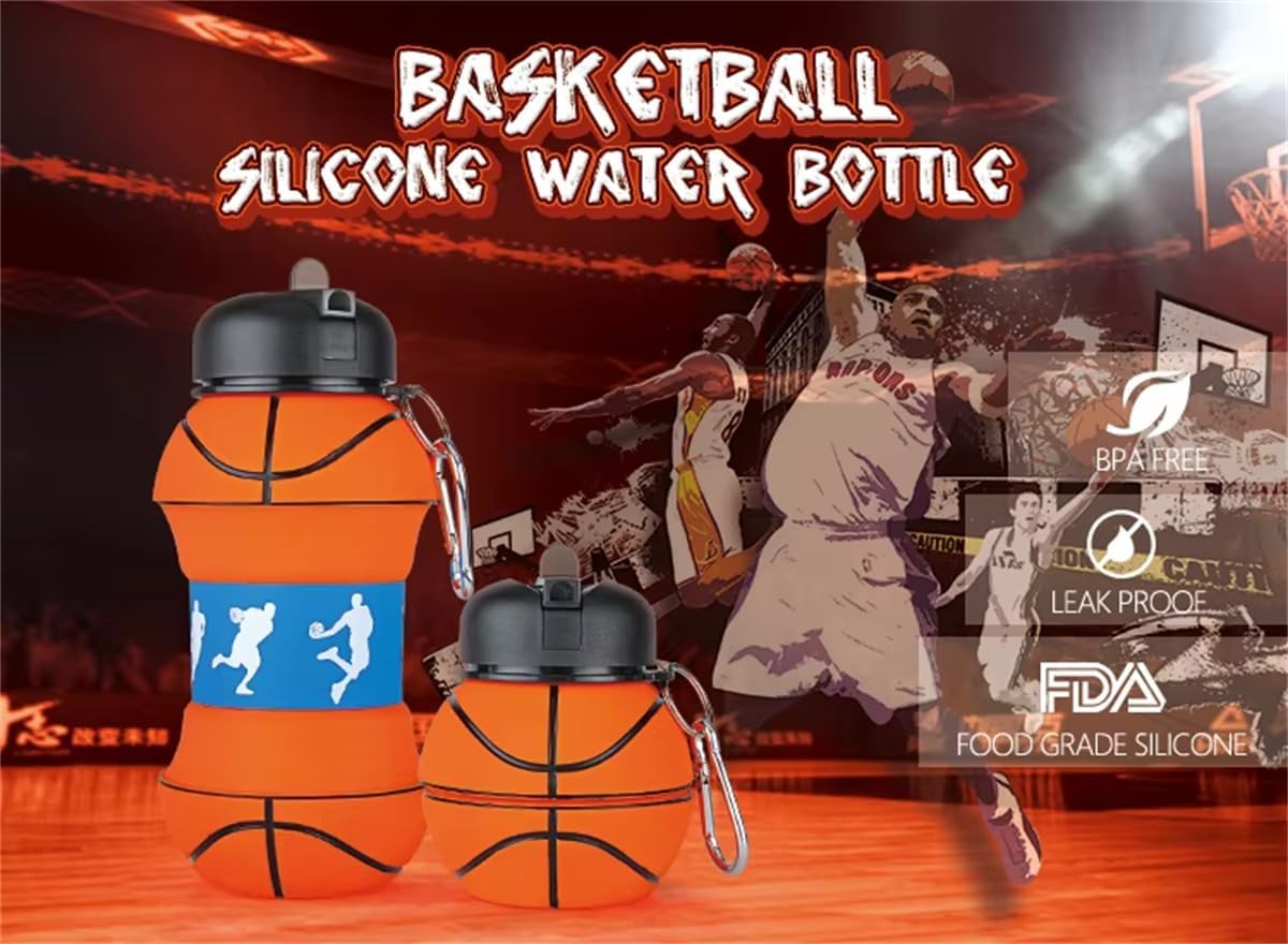 Botella plegable de baloncesto de 550 ml