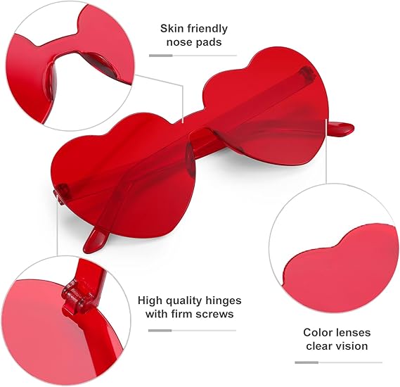 Gafas de sol con forma de corazón