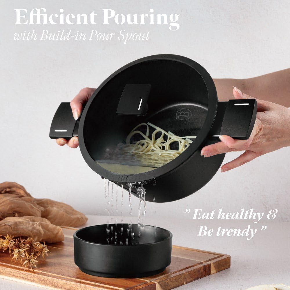 Batería de Cocina  Negra/Plateada 10 pzas
