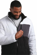 Colorblock Reversible Puffer White