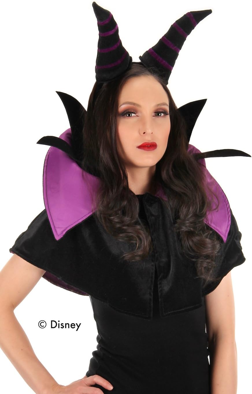 Diadema y cuello de Maléfica para adulto