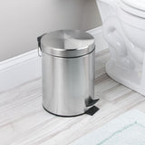 Cubo de basura con pedal 5L cepillado