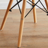 Nordic Tulip Plastic Dining Chair with Soft Cushion Black
