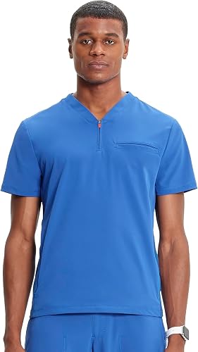 Camiseta de hombre con media cremallera - Azul royal