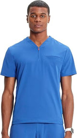 Camiseta de hombre con media cremallera - Azul royal