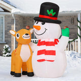 Muñeco de Nieve Hinchable de 1.58m de Alto con Luces LED