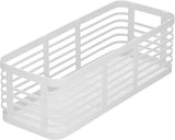 Cesta de acero blanca de 16 x 5 x 6