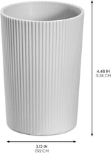 Fluted Toothbrush Holder Grey/Clear