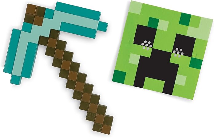 Set de pico y máscara de Minecraft