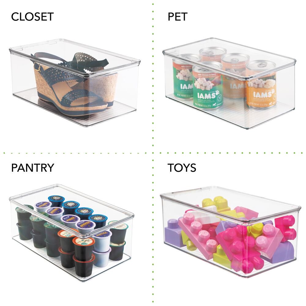 Caja de zapatos para armario - Zapatos de tacón de cuña transparentes