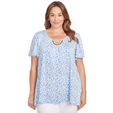 Playera Estampada Puff de Macramé con Cuentas Talla Grande    - Ruby Rd