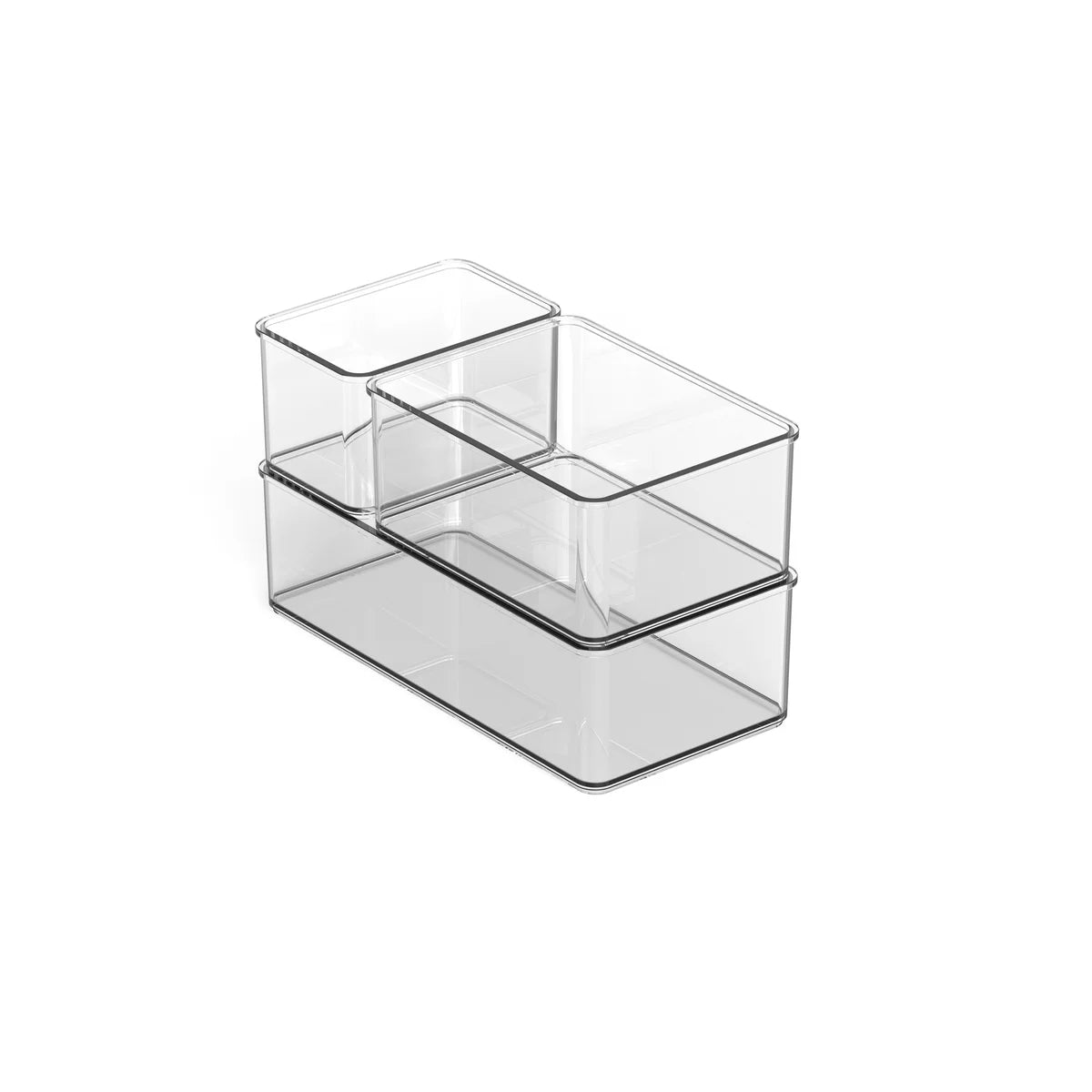 Transparente - Contenedores de Almacenamiento S/3 Pequeño, Mediano, Grande