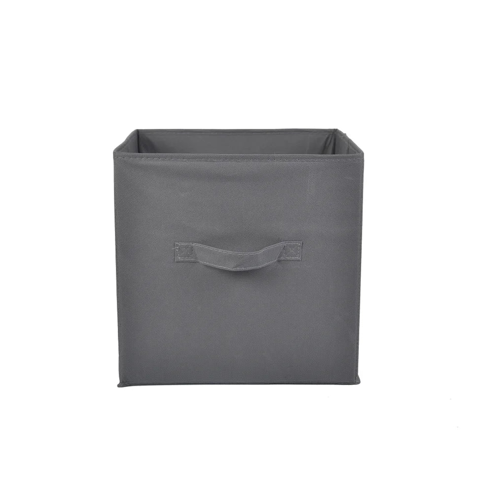 Caja de almacenamiento de tela no tejida, 30.5 x 30.5 x 30.5 cm, gris
