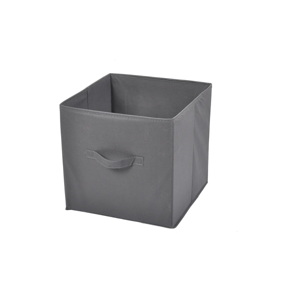 Caja de almacenamiento de tela no tejida, 30.5 x 30.5 x 30.5 cm, gris