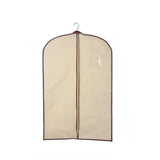 Bolsa para trajes no tejida con cremallera, 23.65" x 36.25", color beige