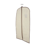 Bolsa para trajes no tejida con cremallera, 23.65" x 36.25", color beige