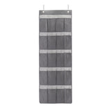 17.5" x 53.25" Bolsa organizadora para zapatos de 20 bolsillos de tela no tejida, color negro