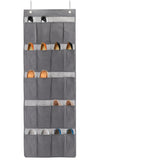 17.5" x 53.25" Bolsa organizadora para zapatos de 20 bolsillos de tela no tejida, color negro
