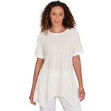Camiseta de punto crepé liso color marfil - Ruby Rd