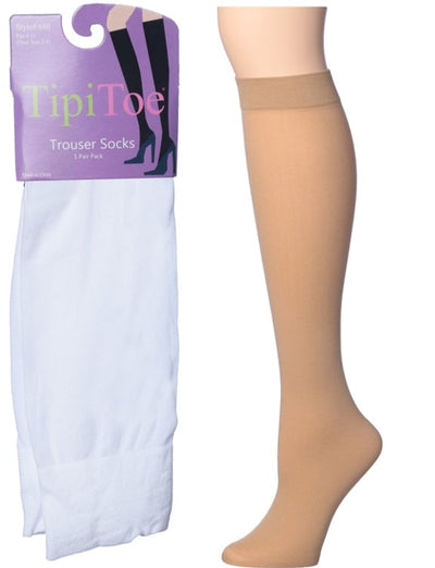 Calcetines de vestir blancos de un solo par