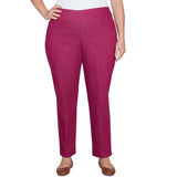 Pantalón Plus Vaquero de Color Burdeos - Ruby Rd
