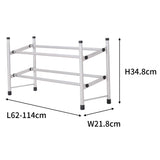 Plateado - Zapatero extensible de 2 niveles