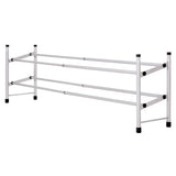 Plateado - Zapatero extensible de 2 niveles