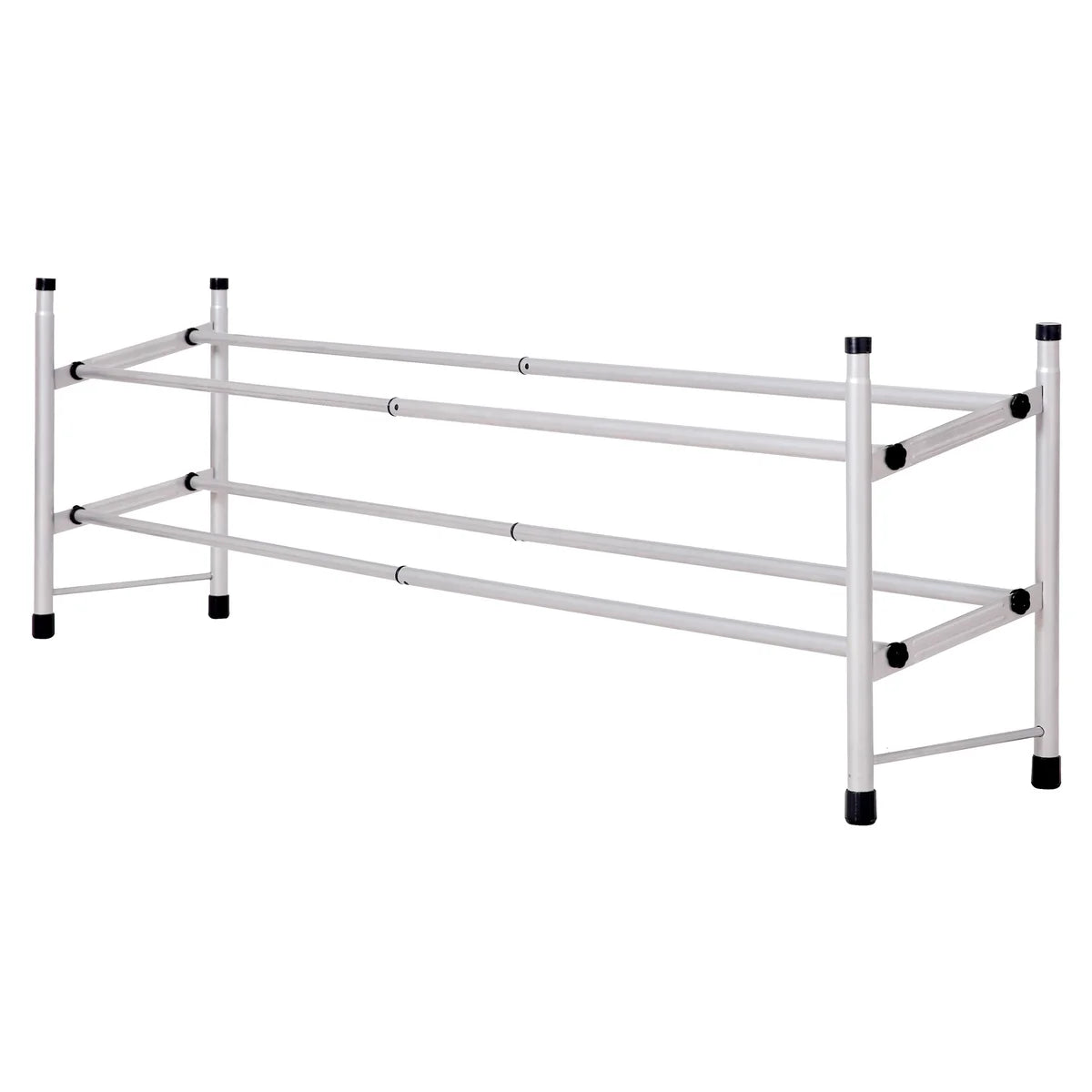Plateado - Zapatero extensible de 2 niveles