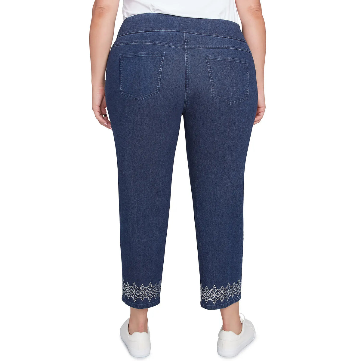 Plus Pull On Extra Stretch Foiled Jeans   - Ruby Rd