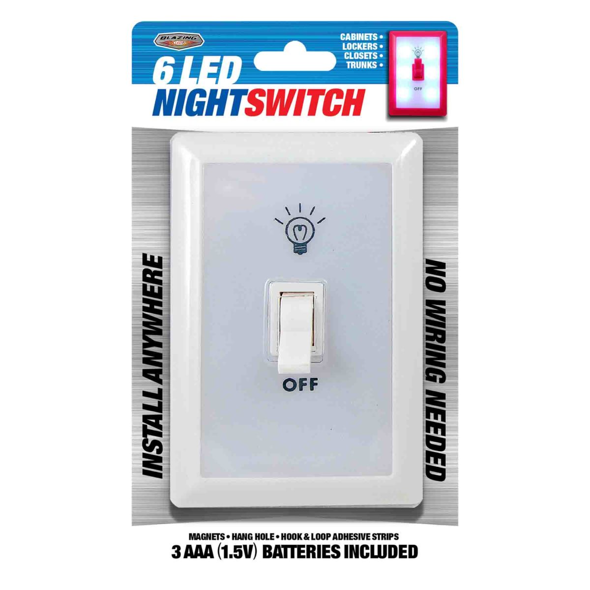 6 interruptores de noche LED
