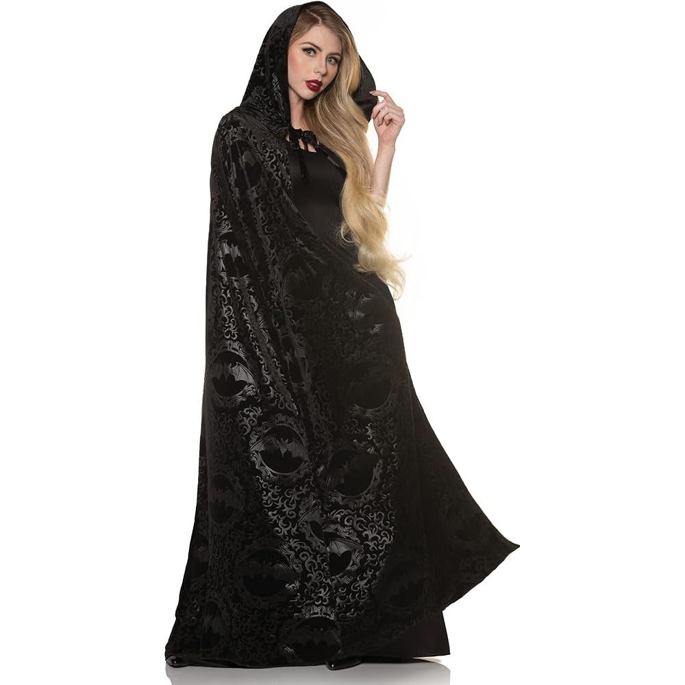 Capa con capucha de vampiro negra