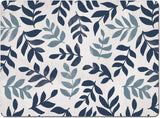 Juego de 4 individuales de corcho con base de corcho, diseño floral de hoja azul pradera