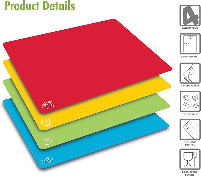 Set of 4 Flexible Cutting Boards