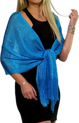 Glitter Lightweight So Soft Shawl Turquesa