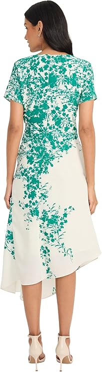 Vestido Crudo-Verde Estampado - Maggy London