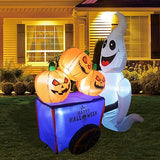 6FT Long Inflatable Ghost with Candy Cart