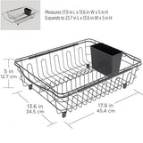 Escurridor de platos multiuso 3 en 1, negro