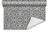 Grip Prints Non-Adhesive Shelf Liner, Carrara Tile Charcoal 12 in x 8ft