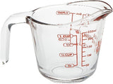 8 oz Open Handle Measuring Cup With Red