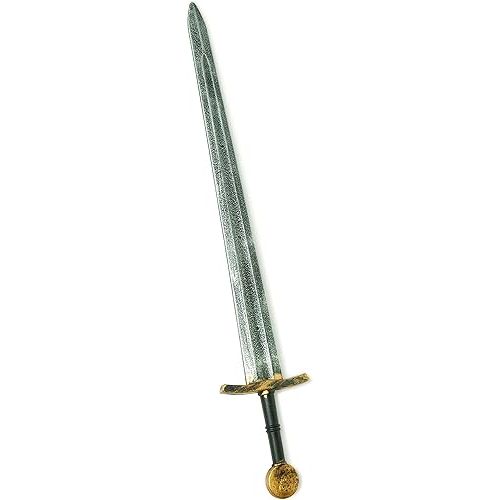 Espada de plata estampada con cúpula dorada