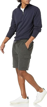 Men's Cargo Fleece Short Heather Charcoal