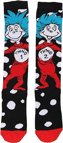 Thing 1 and Thing 2 Knee High Costume Socks