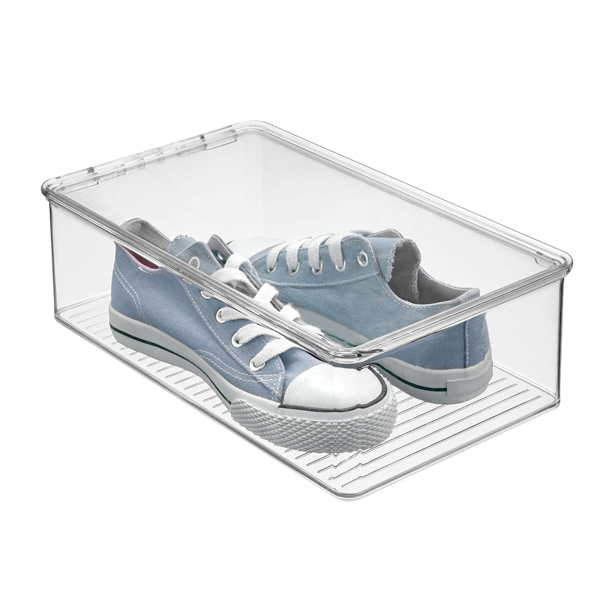 Caja de zapatos para armario - Zapatos de tacón de cuña transparentes