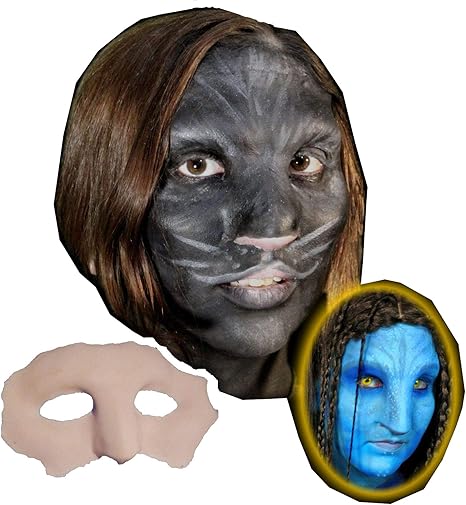 Máscara protésica inspirada en el avatar nativo de un gato