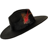 Fedora de ala ancha negra