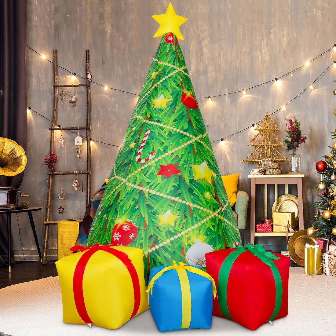 Árbol de Navidad hinchable de 2,13 m