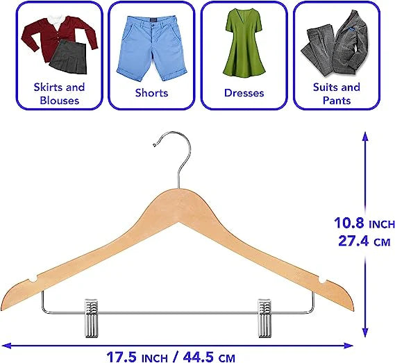 Wood-Look Dress Skirt Suit Pants Org  w/ clips 20 Pcs